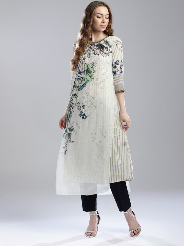W off white kurta outlet
