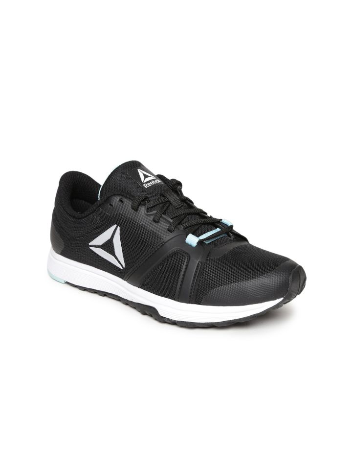 black reebok ladies trainers