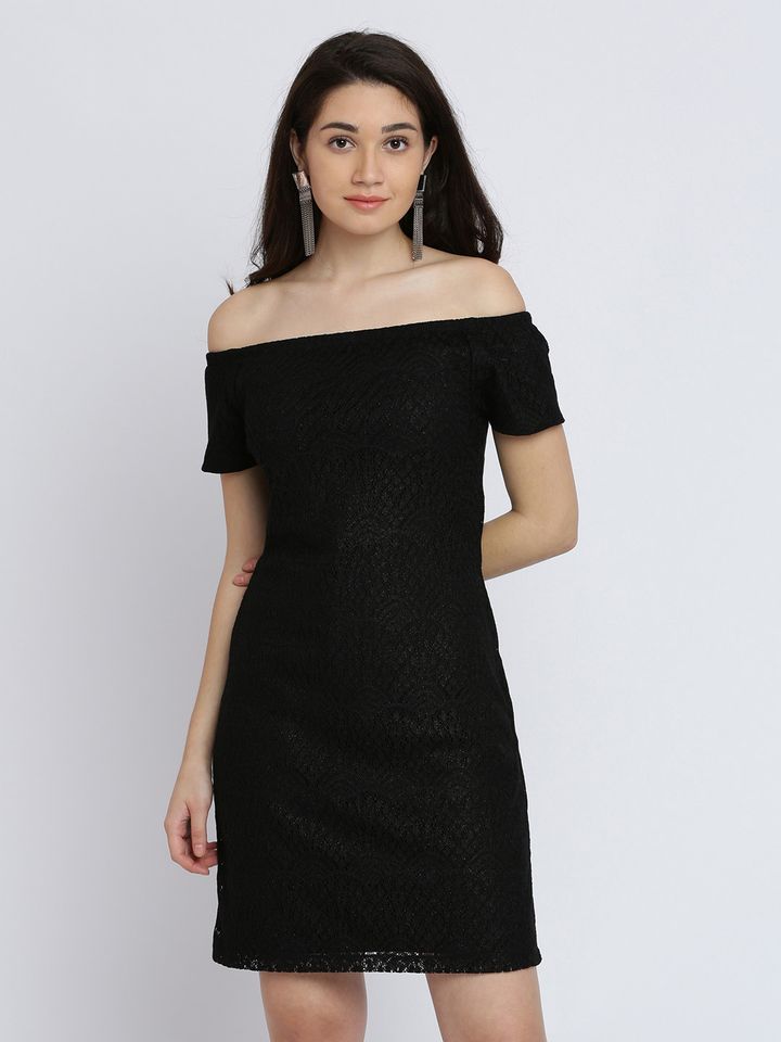 miss chase black bodycon dress