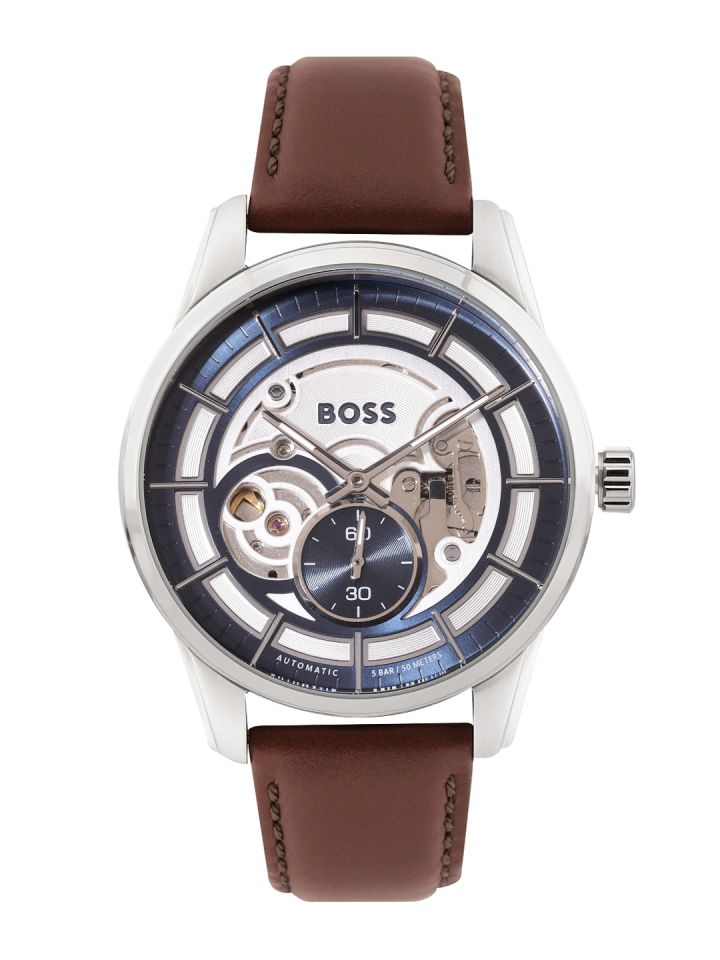 Hugo Boss Men Sophio Skeleton Dial Multi Function Automatic Motion Powered Watch 1513944