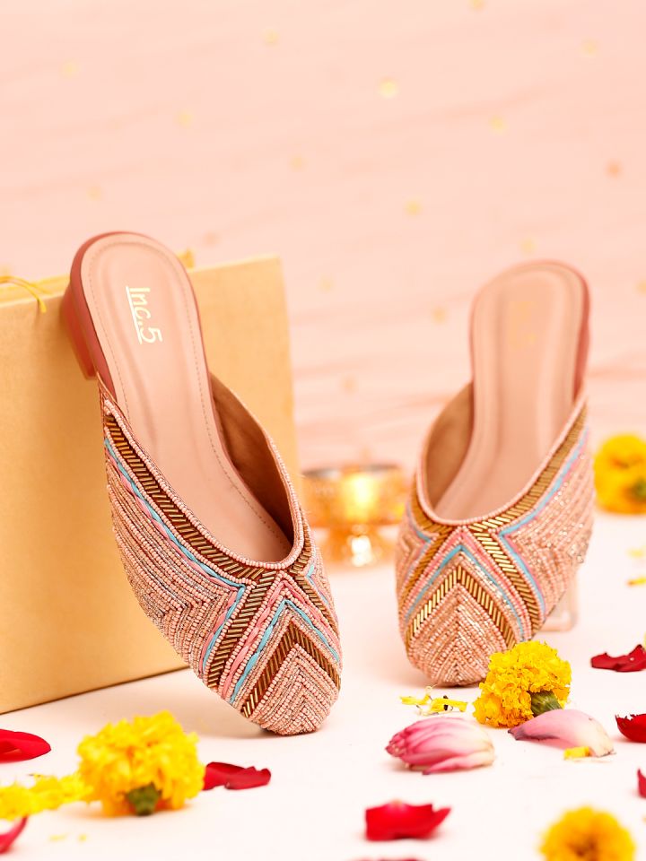 Rose gold mules best sale