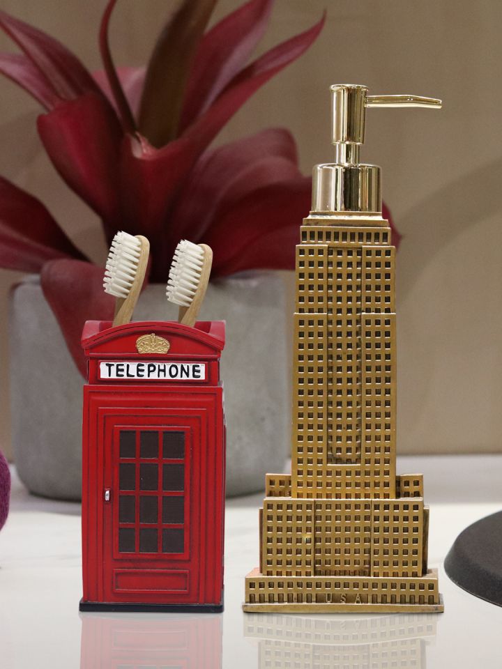 Shresmo Set Of 2 Red Gold Toned Textured Bathroom Accessories For Uni 2406346 Myntra - Red And Gold Bathroom Accessories Shresmo Set Of 2 Red Gold Toned Textured Bathroom Accessories For Uni 2406346 Myntra - Red And Gold Bathroom Accessories