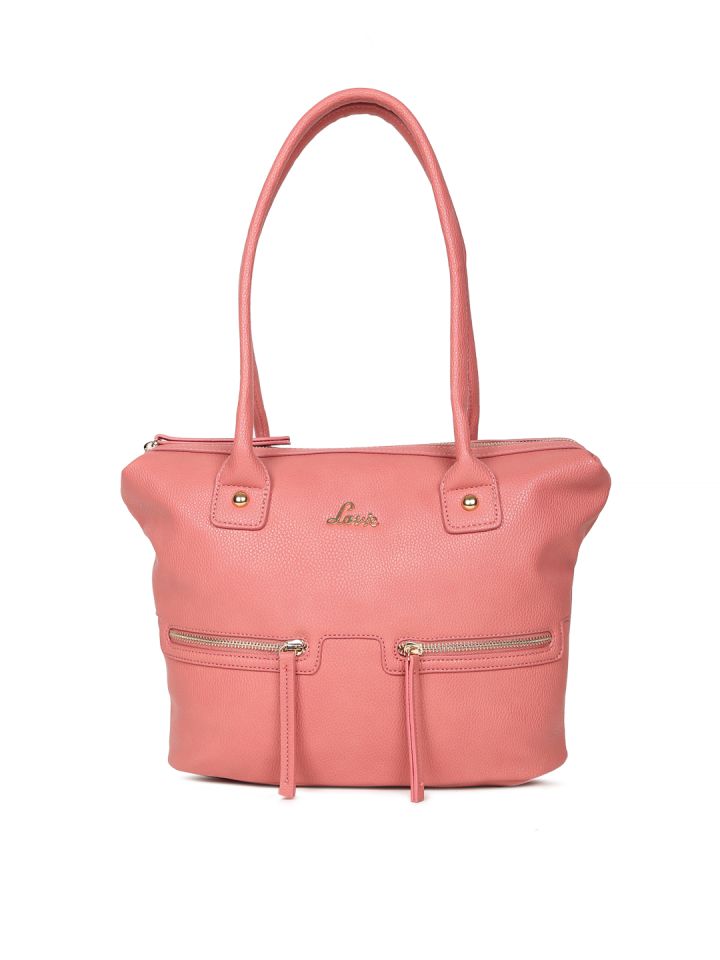 lavie pink solid shoulder bag