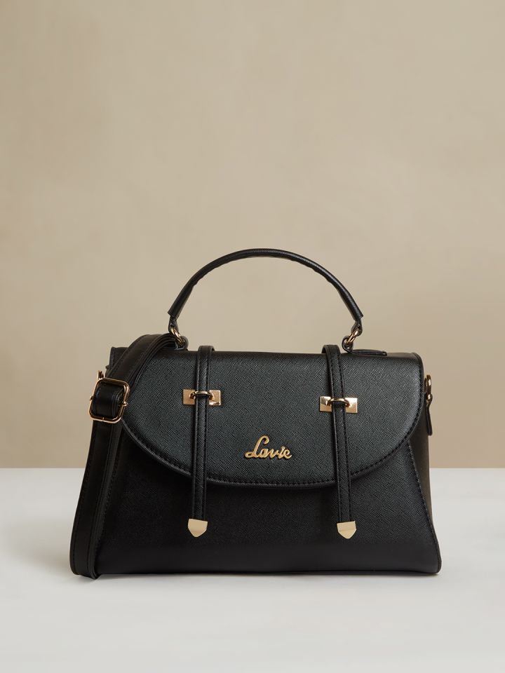 Buy Lavie Beech Women Black Flap Satchel Handbag Handbags for