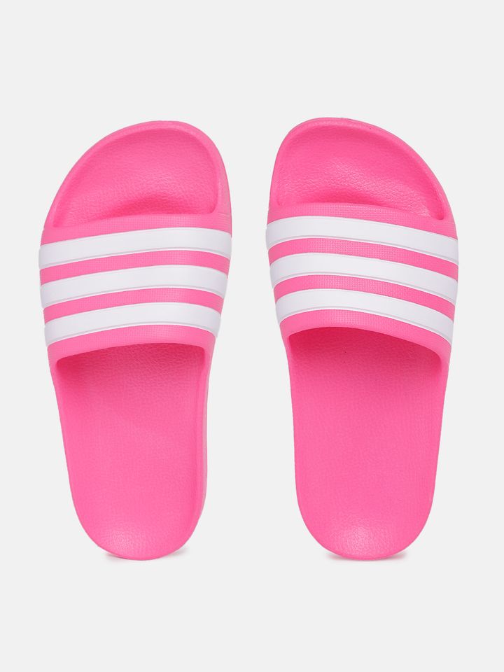 Buy ADIDAS Kids Adilette Aqua Striped Sliders Flip Flops for