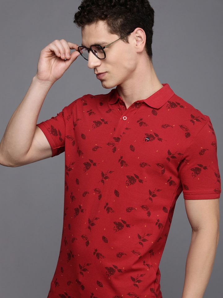 Buy Louis Philippe Men Printed Polo Collar T Shirt - Tshirts for