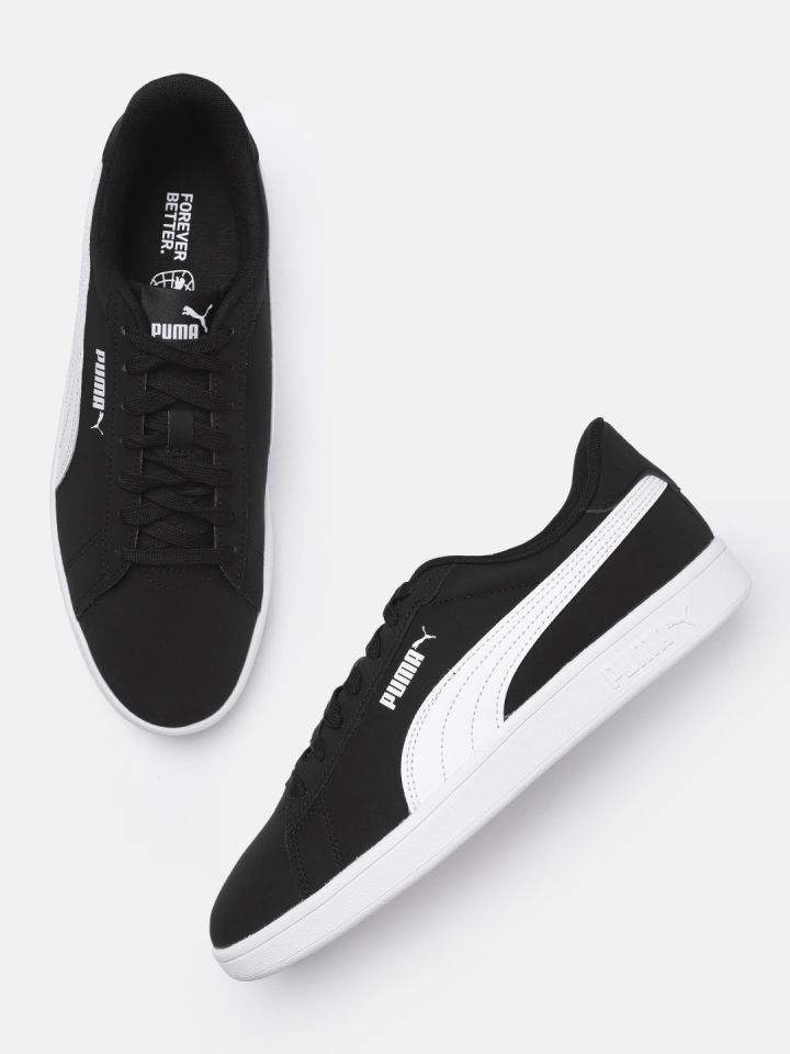 Puma leather black shoes on sale