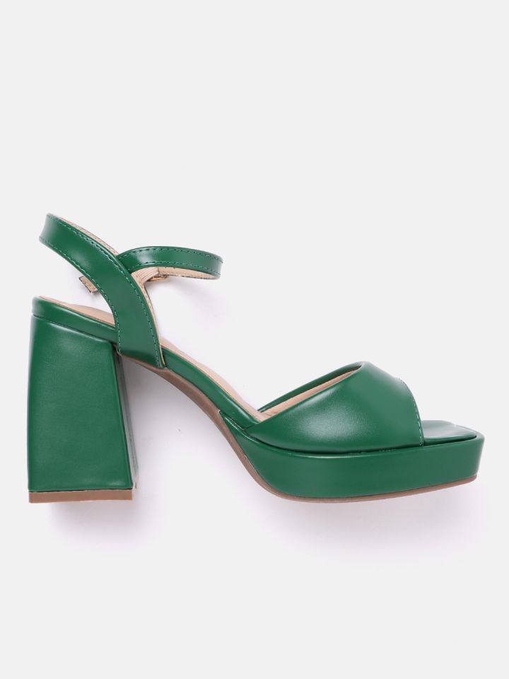 Patterned platform shop heels