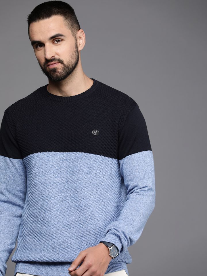 Buy Allen Solly Men Colourblocked Pullover Sweaters for Men