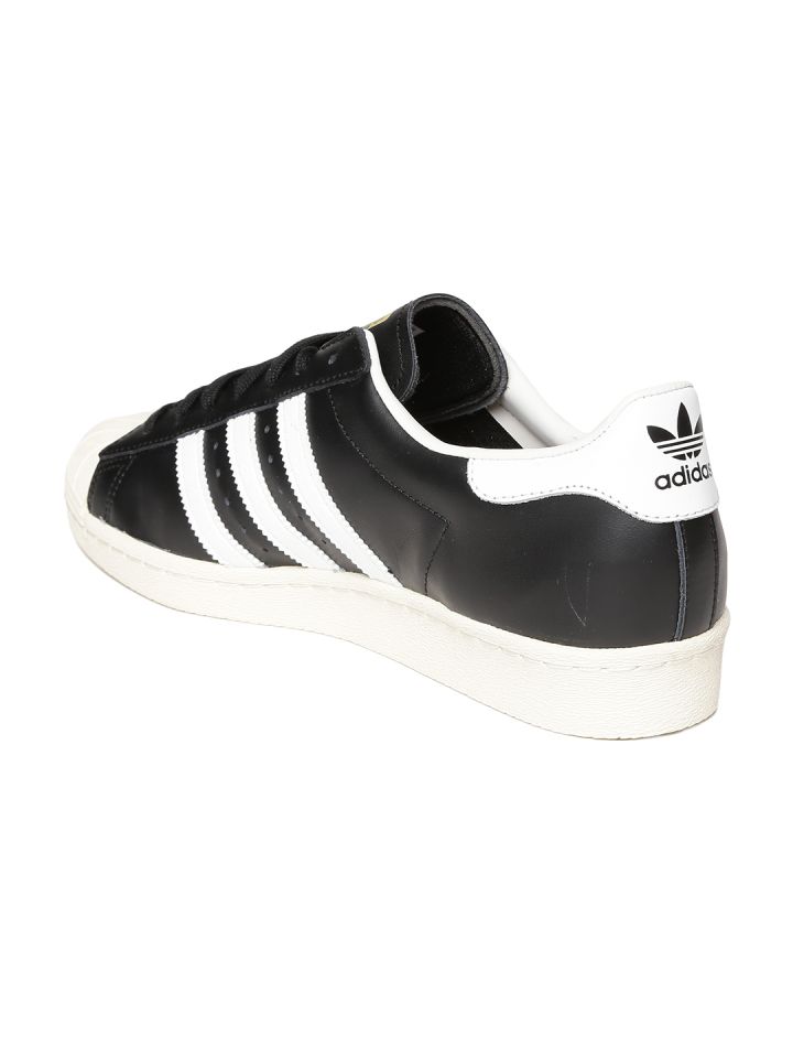 Buy ADIDAS Originals Men Black SUPERSTAR 80S Leather Sneakers