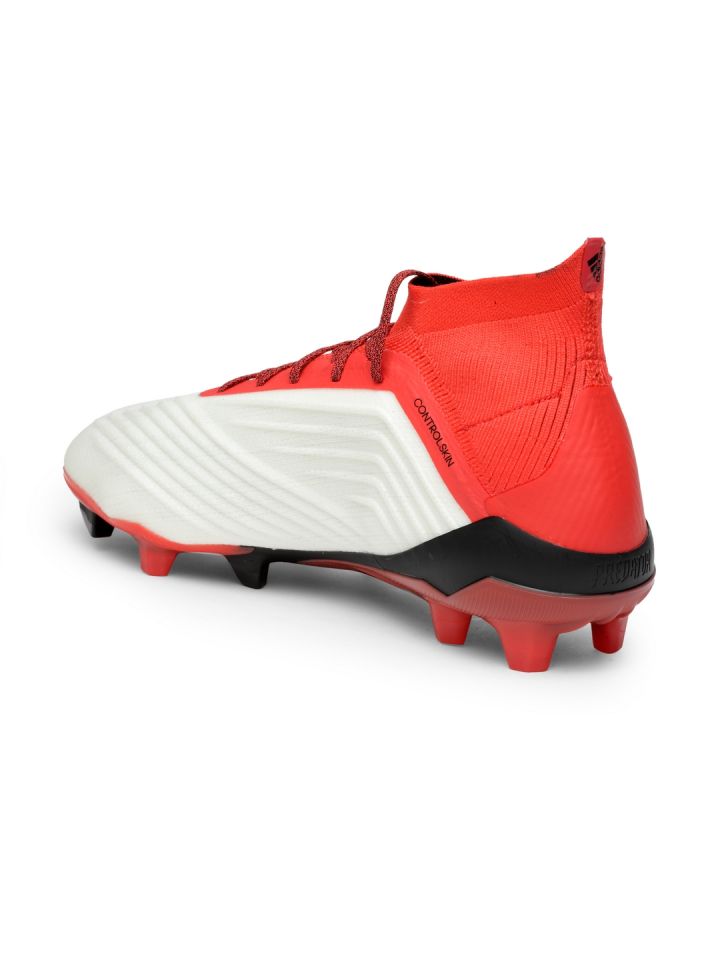 ADIDAS Men White Red PREDATOR 18.1 FG Football Shoes