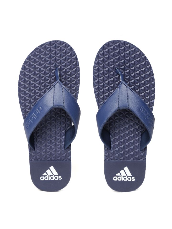 adidas navy blue flip flops