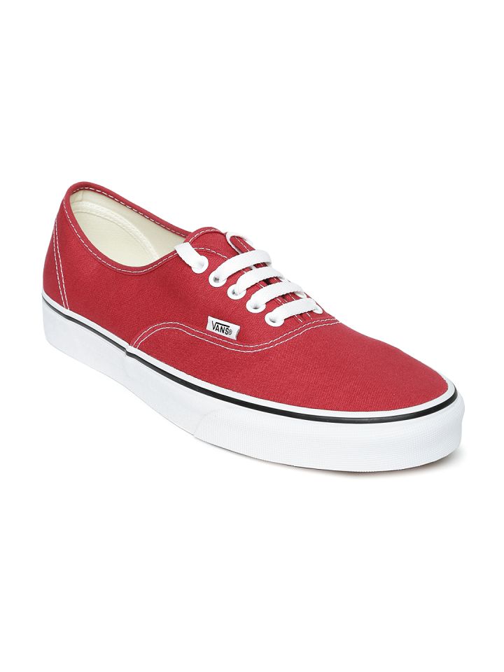 Vans Unisex Red Authentic Sneakers