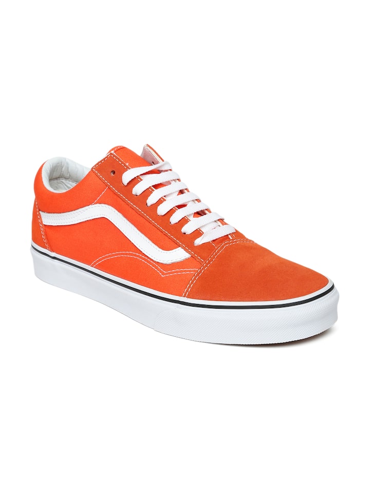 vans old skool unisex sneakers in orange