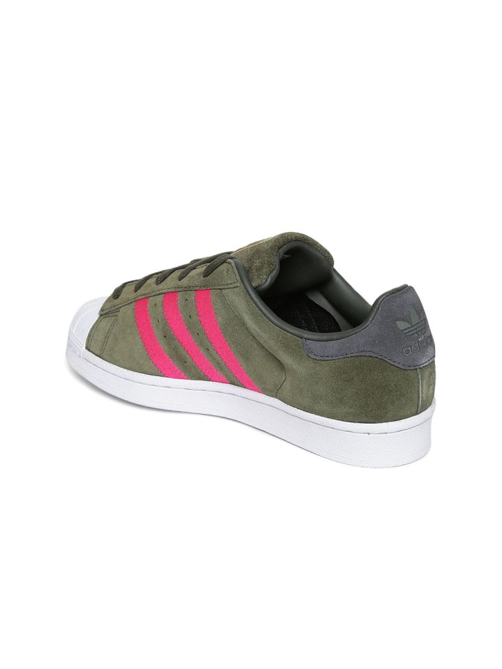 Adidas superstar online womens olive green