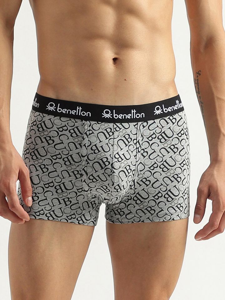 Buy United Colors Of Benetton Solid Colour Low Rise Trunks Black