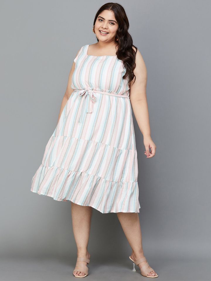 Plus size fit 2024 and flare midi dress