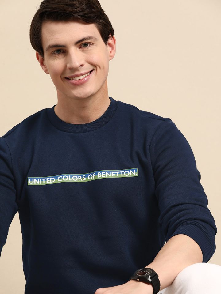 United colors of benetton men's sweatshirt sales
