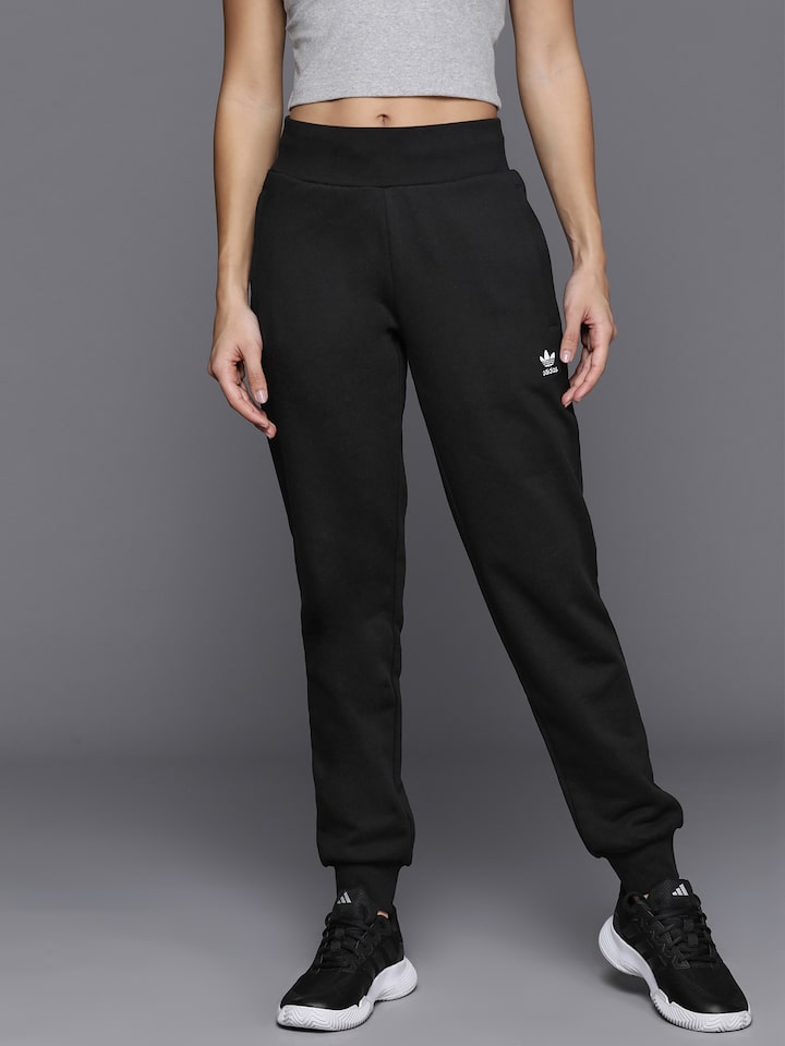 Adidas Joggers Essential Fleece 3 Stripe Sweatpant Women Purple Slim Fit NEW