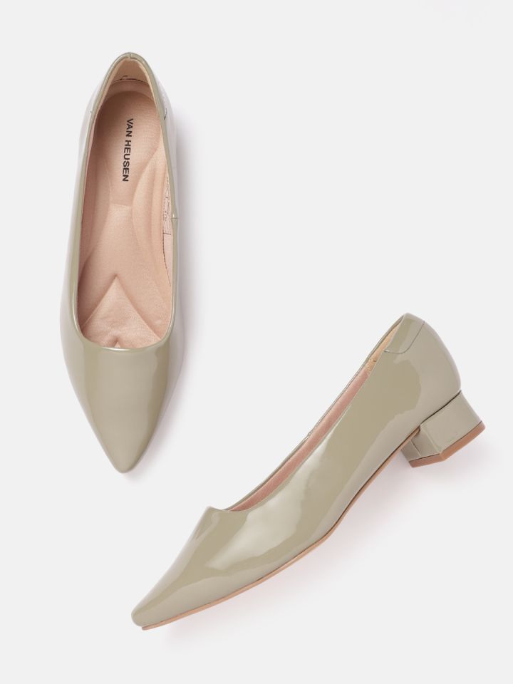 Chunky heel hot sale pointed toe pumps