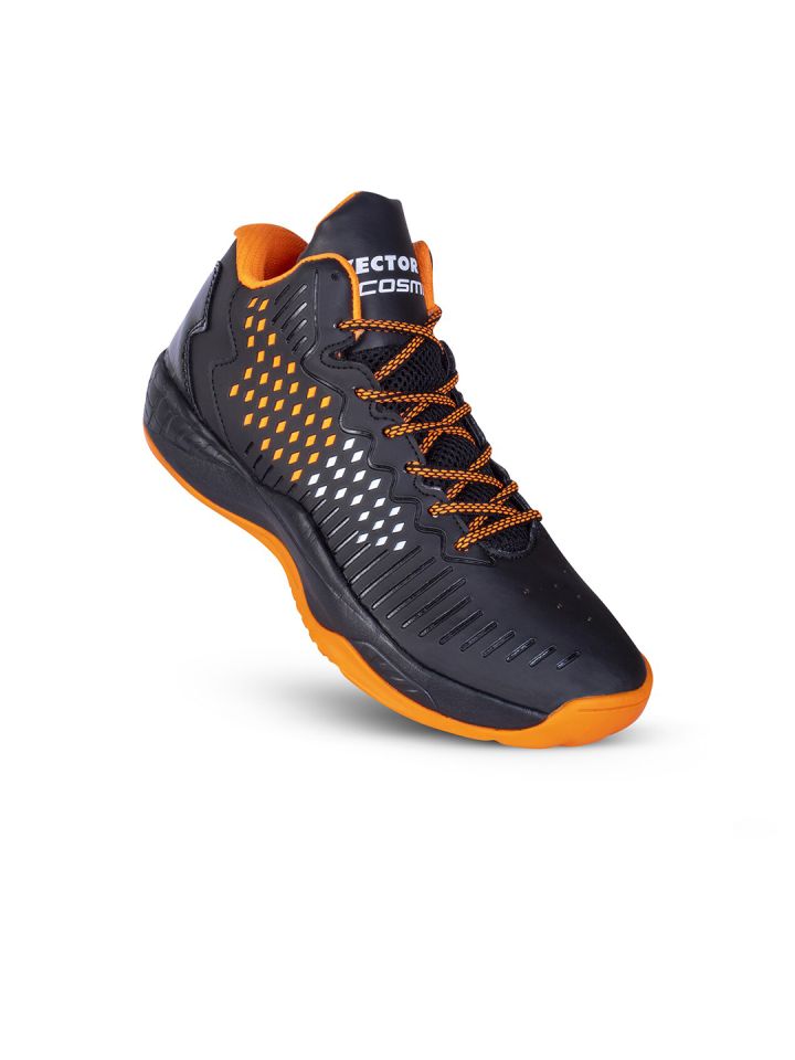 Black orange basketball shoes sale