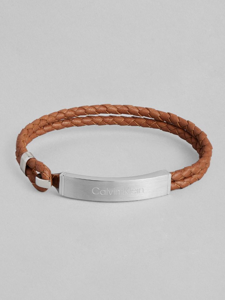 Calvin klein shop leather bracelet