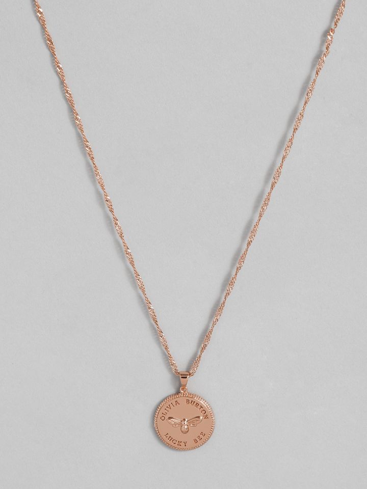 Olivia burton rose gold hot sale bee necklace
