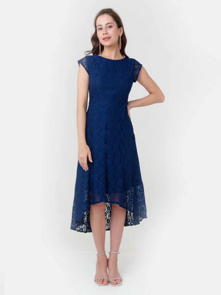 Dress the population blue lace deals dress