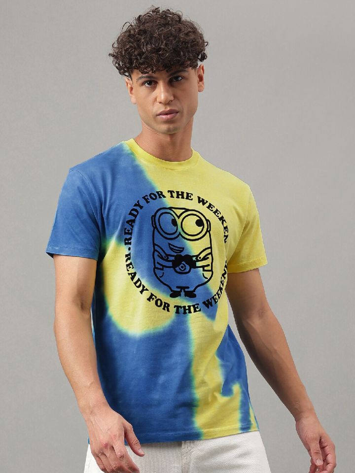 Buy Free Authority Minions Printed Round Neck Pure Cotton T Shirt