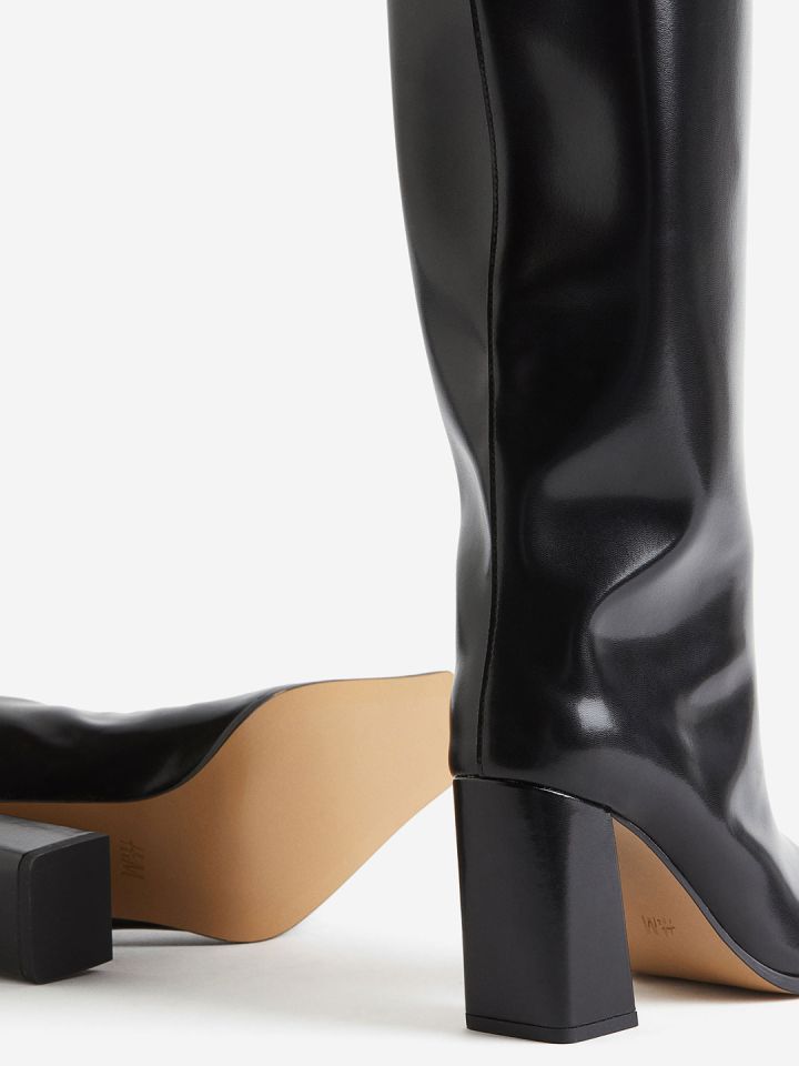 Knee length boots myntra shop