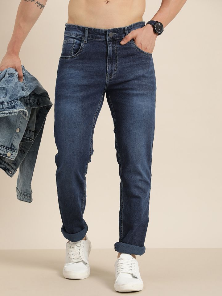 Side stripe discount jeans mens myntra