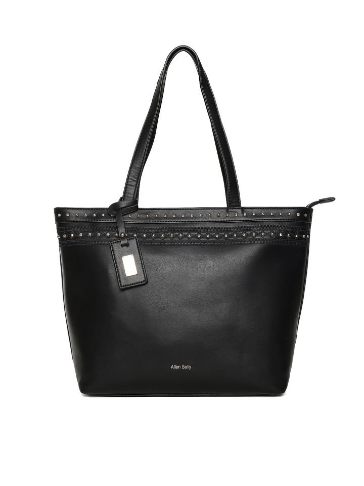 allen solly black solid shoulder bag