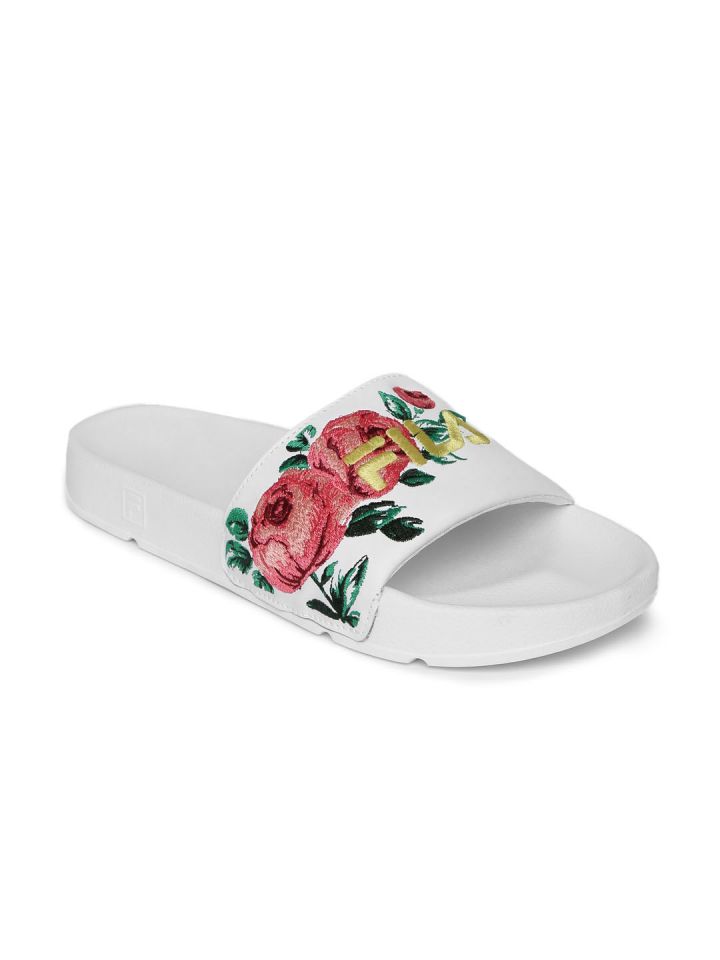 Fila embroidered slides new arrivals