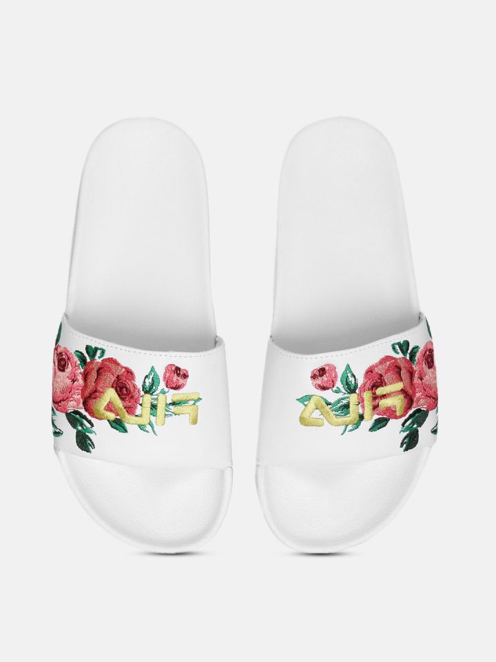 Fila embroidered slides discount
