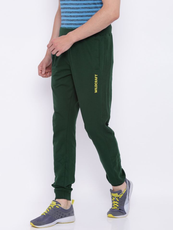 Wildcraft Men Olive Green Side Rib Joggers
