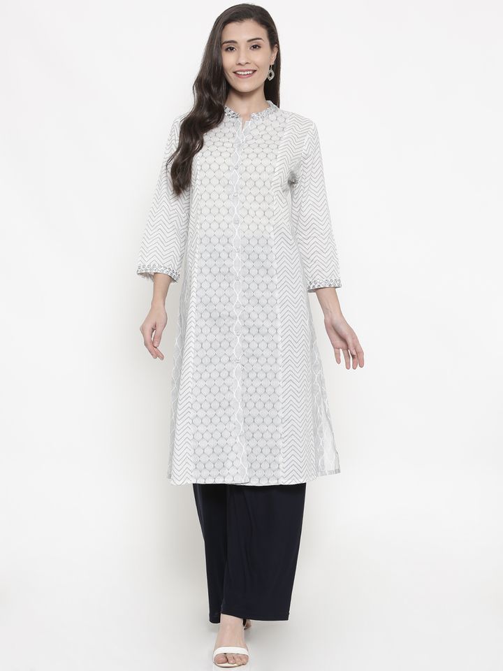 Melange white kurta clearance