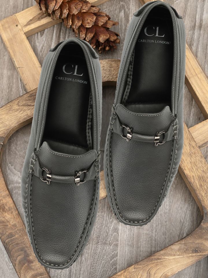 Buy Carlton London Women Textured Lightweight Horsebit Loafers