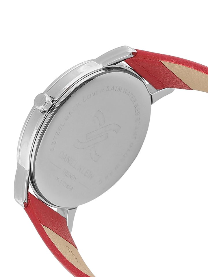 Buy Daniel Klein Women Printed Dial Leather Straps Analogue