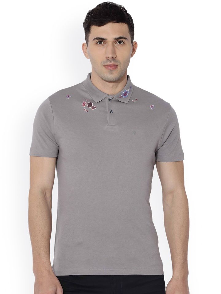Buy Rare Rabbit Men Grey Printed Polo Collar T Shirt Tshirts For Men 2428673 Myntra Rare vintage who framed roger rabbit always have toontown 1988 t shirt 80s 90s ltop rated seller. rare rabbit men grey printed polo collar t shirt