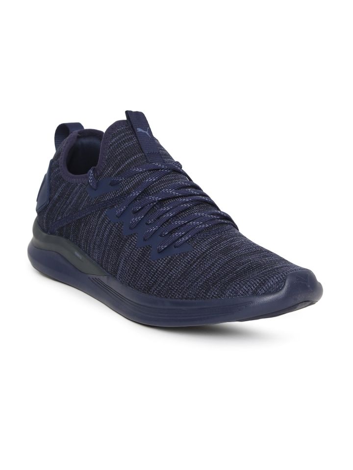 Buy Puma Men Navy Blue IGNITE Flash EvoKNIT Running Shoes Sports