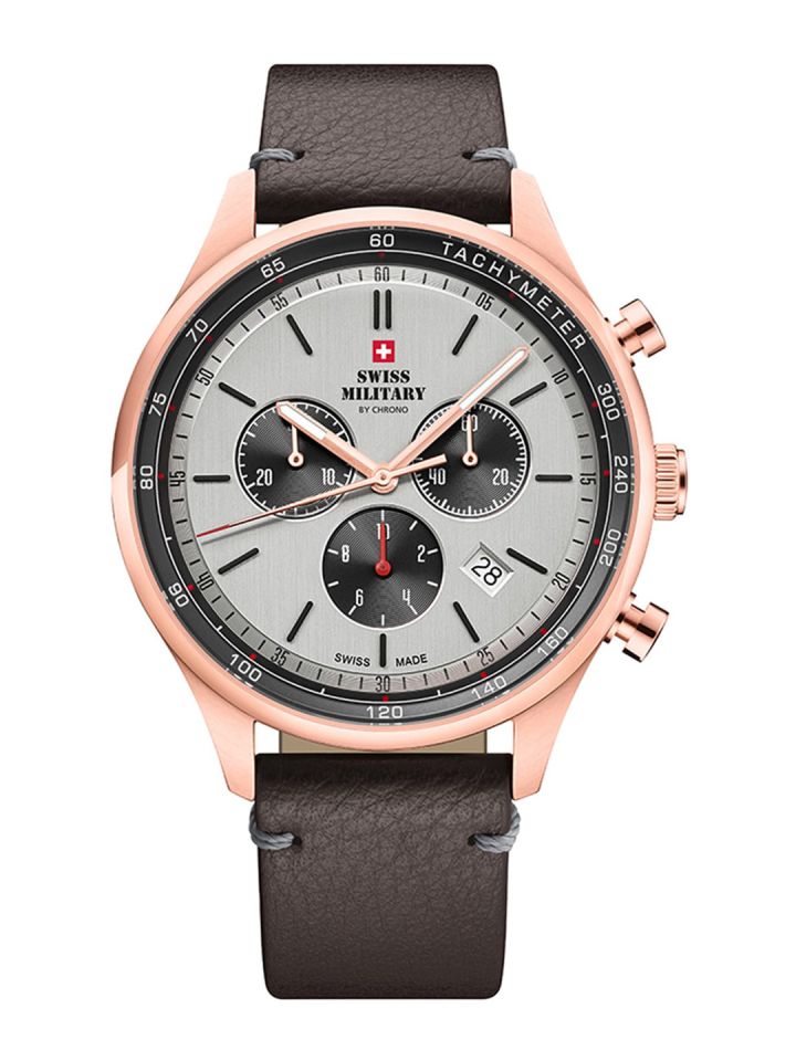 Swiss military hotsell watch leather strap