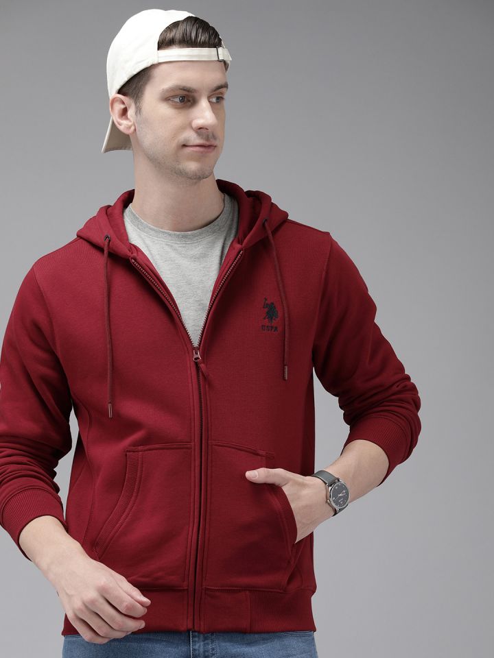 Maroon polo deals hoodie