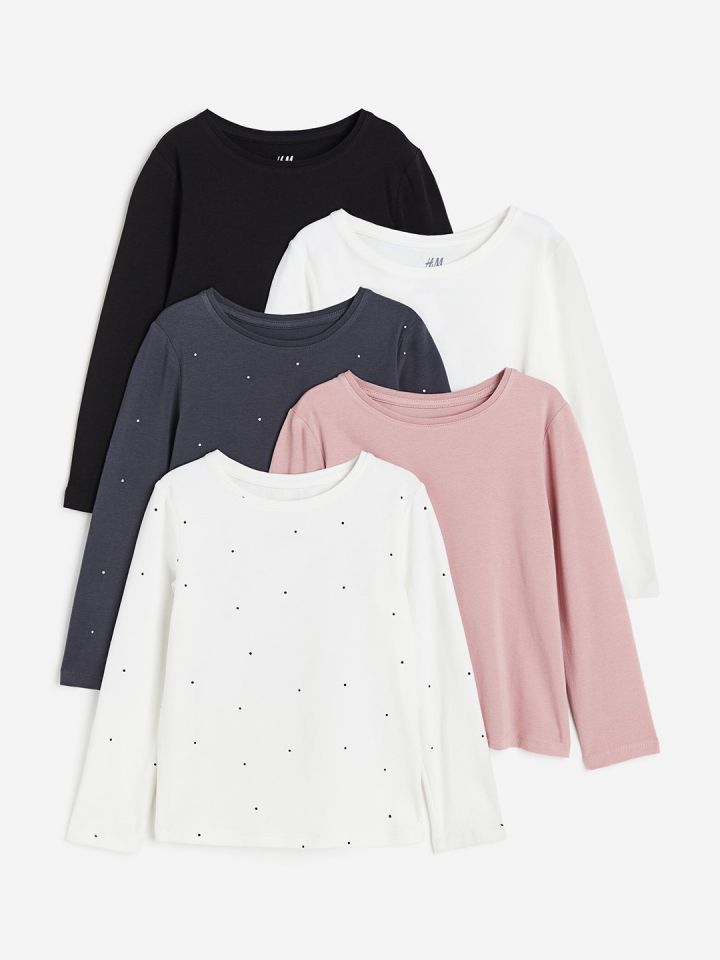 Buy H M Girls 5 Pack Jersey Tops Tops for Girls 24320494 Myntra