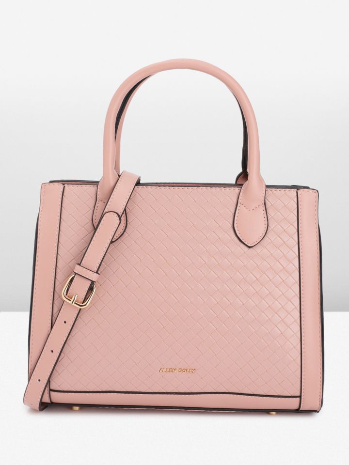 Allen solly pink solid handheld bag best sale