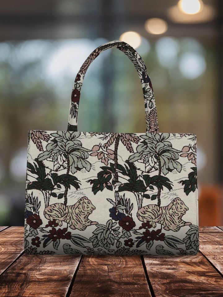 Floral print tote bag hotsell