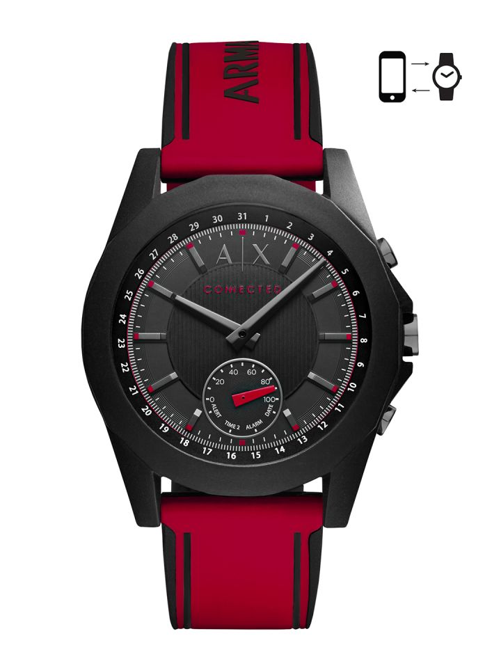 Buy Armani Exchange Men Red & Black Hybrid Smart Watches AXT1005 - Smart  Watches for Men 2440949 | Myntra