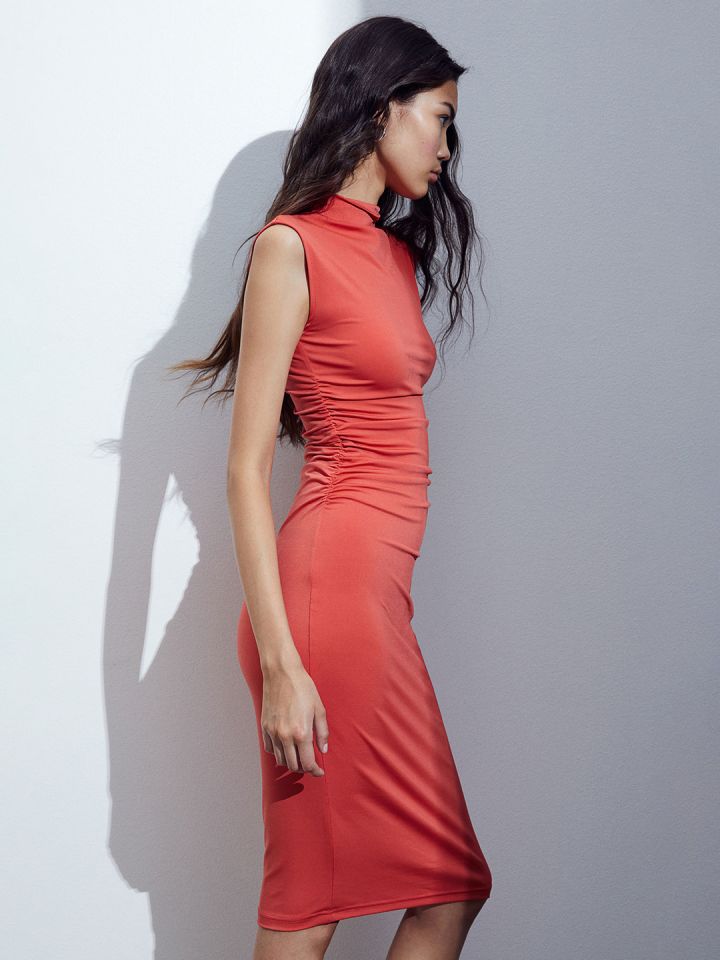 H M Gathered Bodycon Dress