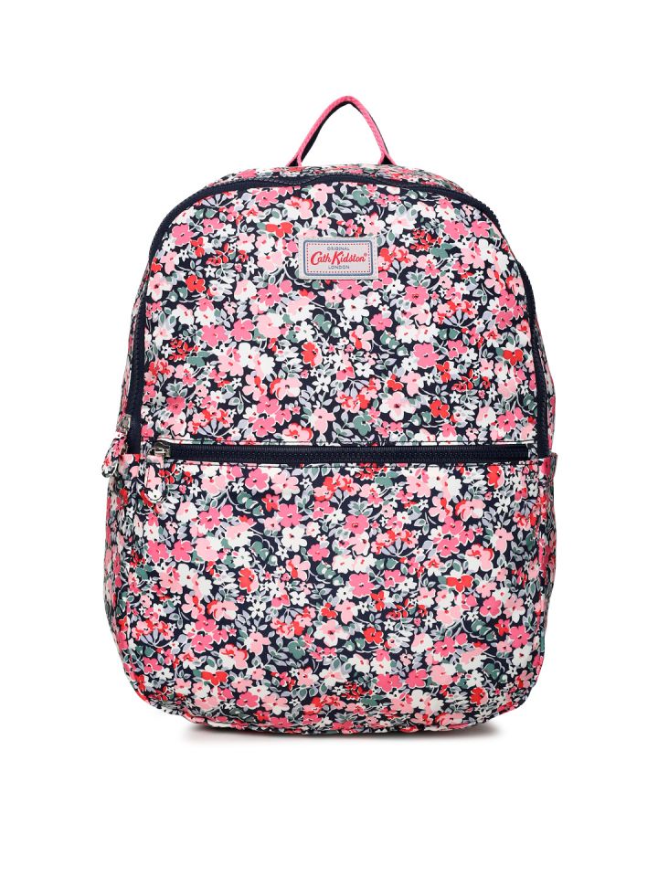Buy Cath Kidston Women Pink Navy Printed Foldaway Backpack