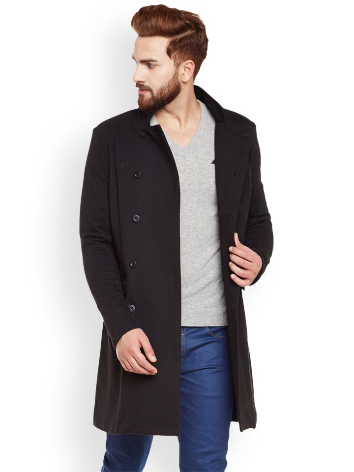 Longline trench coat discount mens