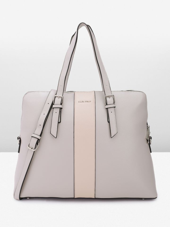 Allen Solly Striped Oversized Shoulder Bag with Laptop Sleeve